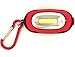 【2 Pack】Elecrainbow Magnetic Pocket Key Chain Flashlight/ COB Super Brightness with Carabiner, Red & Yellow