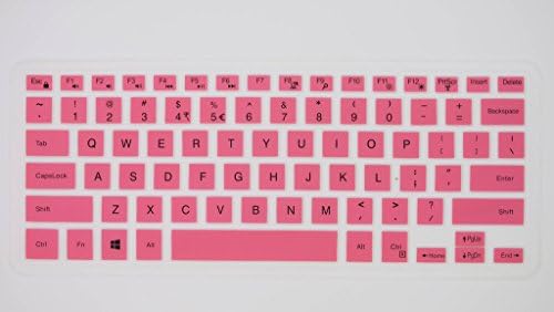 HYAIT 1Pcs Colorful Silicone Keyboard Protector Skin Cover for Dell Inspiron 14 3446/3447,14C/14(3000/5000 Series),14MR/MD/M SEMI-PINK