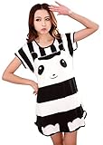 Icibgoods Womens Skirt Summer Panda Print Dress Black and White Black One Size