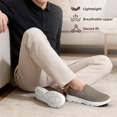 TIOSEBON Men's Shoes Slip On Loafer Comfortable Lightweight Hiking Sneakers Sizes