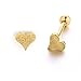 3PCS 14G Stainless Steel Women Tongue Ring Bar Stud Tongue Piercing Ring Barbell Body Piercing Heart Shape