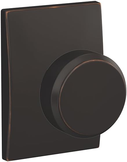 SCHLAGECustom FC21 BWE 716 CEN Bowery Knob with Century Trim Hall-Closet and Bed-Bath Lock, Aged Bronze