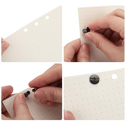image for Norme 90 Pieces Black M5 Chicago Screws Binding Screw Metal Screw Post