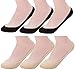 6 Pairs Women's No Show Socks Nonslip Invisible Socks Low Cut Liner Summer Socks for Flats High Heels