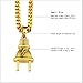 TIDOO Men&Women 18k Golden Pendant Chain Necklace, HIP HOP Boys Stainless-steelNecklace
