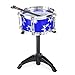 Best Choice Products 11-Piece Kids Beginner Drum Kit, Musical Instrument Toy Drum Set for Music Practice w/Bass, Toms, Snare, Cymbal, Stool, Stand Drumsticks - Blue