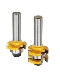 Yakamoz   Juego de brocas de fresado de madera con 3 dientes en forma de T de 3 4 pulgadas, 1 2"
