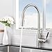 Comllen Commercial High Arc Single Handle Brushed Nickel Pull Down Kitchen Faucet,Stainless Steel Kitchen Faucets with Pull Down Sprayer Kitchen Sink Faucet New Italian Design