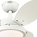 Westinghouse 7247200 Wengue Indoor Ceiling Fan with Light, 30 Inch, White