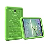 Galaxy Tab A 8.0 Case - Poetic [Turtle Skin Series]-[Corner/Bumper Protection][Tactile side Grip][Sound-Amplification][Bottom Air Vents] Protective Silicone Case for Samsung Galaxy Tab A 8.0 Green