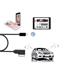 Interfaz de música AMI MMI MDI para automóvil AMI Adaptador de cargador y cable auxiliar Compatible para iPXs Xs Max XR para Audi A3 seleccionado A3 A5 A6 A8 S4 S6 S8 Q5 TT (3FT