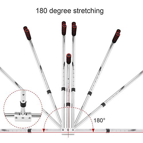 Hurbo 3-Bar Stainless Steel Leg Stretcher Leg Extension Flexibility Training Tools for Ballet, Yoga,Dance, MMA, Taekwondo & Gymnastics (Silver) - Thumbnail 6