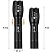 2 Pack Skywolfeye Flashlights High Lumen Tactical Flashlight Super Bright T6 LED Zoomable Rechargeable Flashlights with 18650 Battery for Camping and Hiking