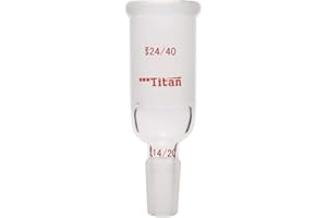 Adamas-Beta Lab Glass Enlarging Adapter Connecting Adapter from 24/40 to 14/20 Glass Joint for Lab Glassware
