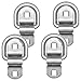 Stainless Steel Tie Down, Surface Mount D-Ring 6,000 lb. Capacity Tiedowns 4-Pack …