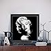 Marilyn Monroe Canvas Wall Art Giclee Print Red Lips Framed Art Print Inspirational Famous People Wall Decor Portrait Silver Edge Black Framed Ready to Hang Single Piece - 12