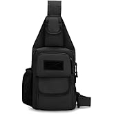 SHUIMNH Sling Bag Crossbody Backpack for Men,Handiness Skiing Sling Bag, Lightweight Daypack for Hiking Travel (Black)