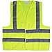 Cartman High Visibility Safety Vest Neon Yellow, ANSI/ISEA Standard, Size L, 10PK