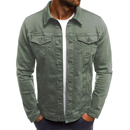 army green denim jacket mens