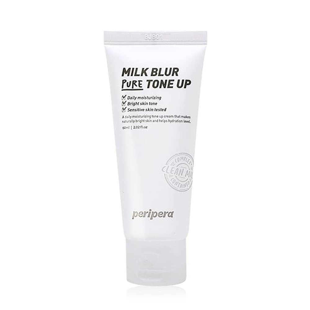 Peripera Milk Blur Pure Tone Up Cream - Moisturises, Hydrates and Brightens Skin Tone, Suitable for Sensitive Skin - 60ml #01 Pure')