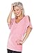 Kavio! Women Snow Jersey V Neck Raglan Dolman Sleeve W. Shoulder Slits