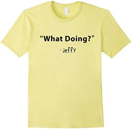 Mens Jeffy Shirt - What Doing Small Lemon