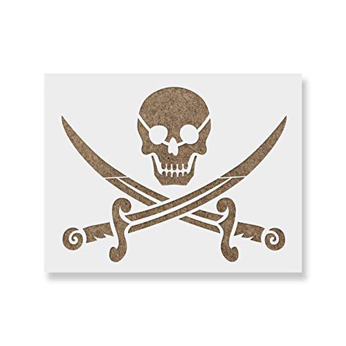 Pirate Stencil Template - Reusable Stencil with Multiple Sizes Available