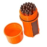 UCO Stormproof Match Kit with Waterproof Case, 25 Stormproof Matches and 3 Strikers - Orange