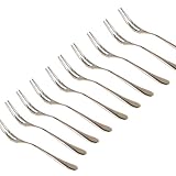Elife Stainless Steel Cocktail Forks, Tasting Appetizer Forks, Cake Forks, Fruit Forks, Pack of 20
