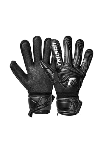 Reusch Goalkeeper Gloves for Kids & Teens | Sturdy Grip and Stable Fit | Artificial Grass, Natural Grass & Hard Terrain | Attrakt Resist Junior
