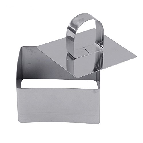Wewin Mousses Cookie Cutter 3D Stainless Steel Pastry Biscuit Fondant Cake Baking Mold Wedding Cake Decorating Tools (Square)