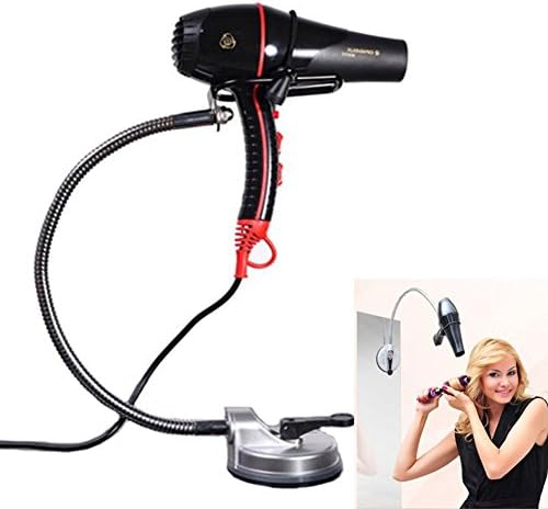 MWGears Rolling Hands Free Hair Dryer Holder, Adjustable Stand with Easy Instant Mount