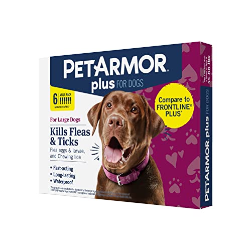 PetArmor Plus Flea and Tick Prevention for Dogs, Dog Flea and Tick