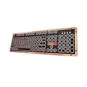 Azio Retro Classic Bluetooth Artisan - Luxury Vintage Backlit Mechanical Keyboard, Black/Copper (MK-RETRO-L-BT-03-US)