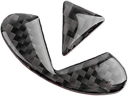 fgghfgrtgtg Replacement For Infiniti Q50/Q60 2014-2019 2pcs/set Steering Wheel Emblem Cover Sticker Carbon Fiber Logo Trim