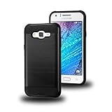 LUXCA Hybrid Dual Layer Defender Armor Case for Samsung galaxy J7 - Black