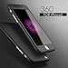 Pandawell iPhone 6S Plus Case, trade; 360 Degree All-round Full Body Protection Hard Slim Case with Tempered Glass Screen Protector for Apple iPhone 6 Plus/6S Plus 5.5 inch (Black)