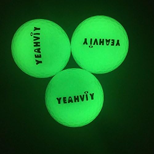 Yeahviy Night Golf Balls,Best Hitting Ultra Bright Long Lasting Reusable Bright Night Glow Golf Ball