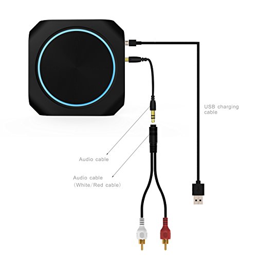 Zoweetek 2-in-1 Bluetooth 4.1 Transmitter and Receiver, Aptx Low latency 3.5mm and RCA Wireless Audio Adapter - Thumbnail 2