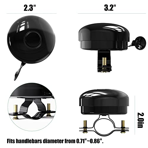 PACEARTH Bike Bells 2 Pack All Metal Classic AntiRust Durable Bicycle