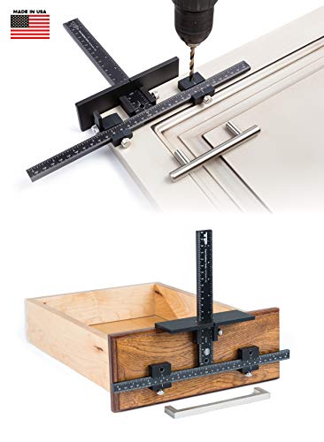 The Original Cabinet Hardware Jig Tool - Drill Template Guide for Door and Drawer Handle + Knob + Pull Installation - TP-1934 by True Position Tools