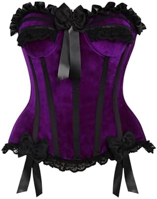 Amazon.com: Top Drawer Burlesque Black/Dark Red Steel Boned Corset