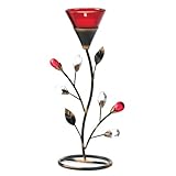 Gifts &amp; Decor Ruby Blossom Tealight Candle Holder Stand Centerpiece (Kitchen)