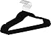 ZOYER Black Velvet Hangers 50 Pack, Slim & Non Slip Felt Hangers for Clothes, Heavy Duty Flocked Space Saving Bulk Hangers for Skirts, Coat, 360 Degree Rotate-able Swivel Hook Pant Hangers