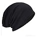 Men Slouch Hollow Beanie Thin Summer Cap Skullcap B011h (Black)