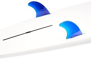 DORSAL Surfboard Fins Longboard Side 2 or Quad Rear Set FCS Compatible Blue GL Style Polycarbonate