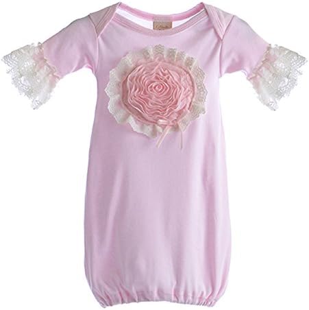 Haute Baby Baby Girls' Take Home Gown 0-3MOS Pink