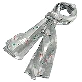 Purple Box Jewelry Christmas Reindeer Scarf (Silver)