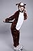 MizHome Unisex Dog Adult Performance Clothing Cosplay Hooded Pajamas Anime Costume M Brown