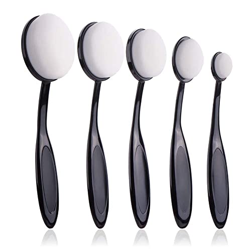 UNIMEIX 5 Pack Blending Brush for Card Making Crafting Ink Blender Brushes Set Tool Paper Background Brush Drawing Scrapbooking & Stamping Supplies (Black)